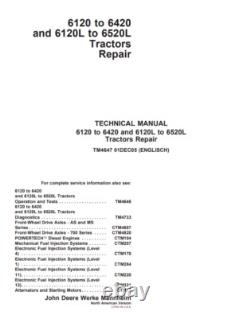 John Deere 6120 6220 6320 6420 6120L 6220L Tractor Service Repair Manual TM4647