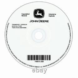 John Deere 6230 6330 6430 7130 7230 Tractor Repair Technical Manual TM400819 CD