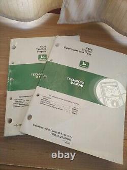 John Deere 7405 Tractor Service & Operation & Test Manual Set TM6014 TM6015