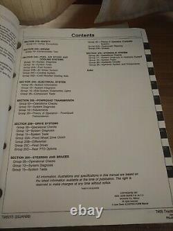 John Deere 7405 Tractor Service & Operation & Test Manual Set TM6014 TM6015