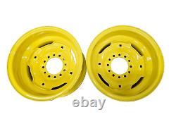 John Deere 755, 855, 955 Tractor Set of Two Rear Rims JD Part # AM102096 Size 15