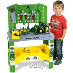 John Deere 75pc Tool Workshop Repair Station with Tractor Toy/Game/Fun Kids