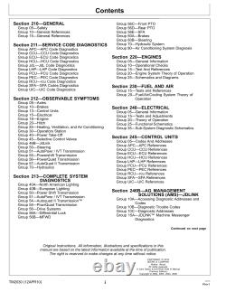 John Deere 7630, 7730, 7830, 7930, 2204 Tractors Service Repair Manual TM2266
