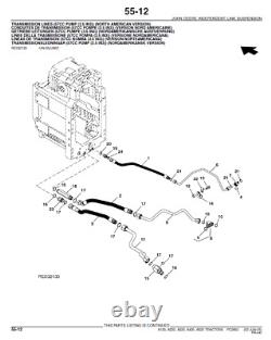 John Deere 8120, 8220, 8320, 8420, 8520 Tractor Parts Catalog Manual Pc2850