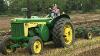 John Deere 830 Tractors Plowing A Field In Charlotte Michigan