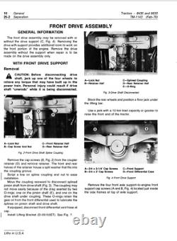 John Deere 8430 & 8630 Tractor Technical Service Repair Shop Manual Book TM-1143