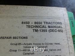 John Deere 8450 8650 Tractors Technical Manual TM-1355