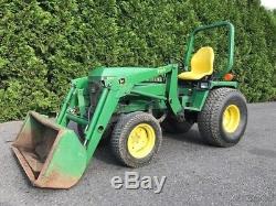 John Deere 855 Tractor 24 Hp Diesel 4x4 Front End Loader PTO 3 Point Hitch