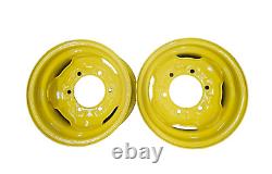 John Deere 955 Tractor Set of Two Front R4 Rims Part # AM119727 23 X 8.50 X 12