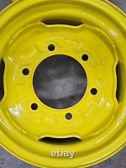 John Deere 955 Tractor Set of Two Front R4 Rims Part # AM119727 23 X 8.50 X 12