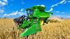 John Deere 9750 Sts Combine Harvesting Wheat