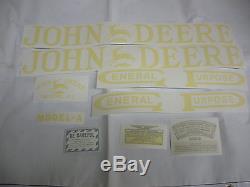 John Deere A Unstyled Tractor Decal Set Vinyl Cut NEW FREE SHIPPING