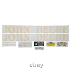 John Deere A Vinyl Cut Decal Set (1939-40) Fits John Deere Tractors VJD111