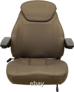 John Deere Brown Fabric Seat 6110 6110L 6120 6120L 6200 6210 6300 6400 6403 etc