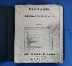 John Deere Diesel Tractors 310/510/710 Service Manual SM 4002 Printed 1964