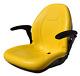 John Deere High Back Lawn Mower Compact Tractor Seat With Armrests Yellow