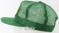 John Deere JD Tractor Louisville Green USA Vtg Full Mesh Snapback Adjustable Hat