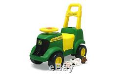 John Deere Kids Ride-On Tractor Push Wheel 3 in 1 Children Riding Toy w Sounds