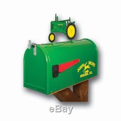 John Deere Model B Rural Style Mailbox with Tractor Topper