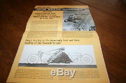 John Deere New Earthmoving Team 820 720 Tractors Hancock Scrapers Brochure 1958