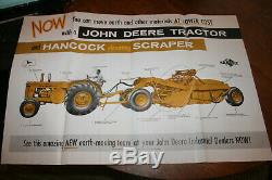 John Deere New Earthmoving Team 820 720 Tractors Hancock Scrapers Brochure 1958