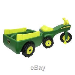 John Deere Ride on Pedal Trike Tractor withPull Wagon/Kids Children Toy Tricycle