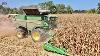 John Deere S7 800 Combine Harvesting Corn