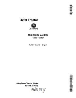 John Deere TM1056 4230 Row-Crop tractor technical manual