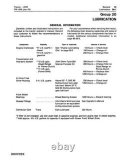 John Deere TM1056 4230 Row-Crop tractor technical manual