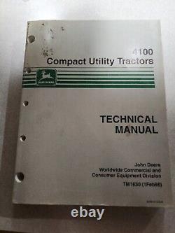 John Deere Technical Manual 4100 Compact Utility Tractors