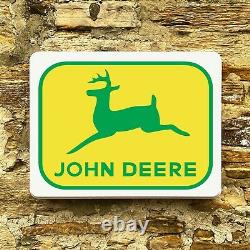John Deere Tractor Illuminated Led Light Box Wall Garage Sign Agricultural 6930