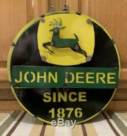 John Deere Tractor Metal Farm Equipment Vintage Style Tractors Cow Horse Decor