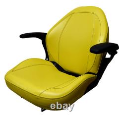 John Deere Tractor Seat with Armrests Yellow 650 750 850 900HC 950 1050 CH16115