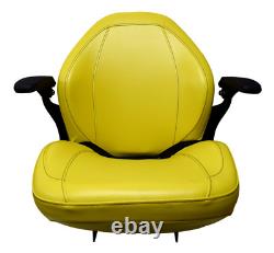 John Deere Tractor Seat with Armrests Yellow 650 750 850 900HC 950 1050 CH16115
