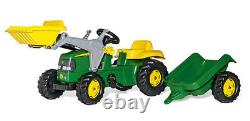 John Deere Tractor, Trailer And Loader Ride On For Kids New Child Toy