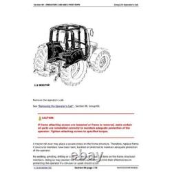 John Deere Tractors 6010, 6110, 6210, 6310, 6410, 6510, 6610 (SE) MANUAL ON USB