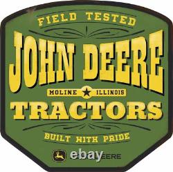 John Deere Tractors Field Tested 36 Heavy Duty USA Made Metal Advertising Sign