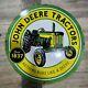 John Deere Tractors Porcelain Enamel Sign 30 Inches Round