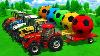 John Deere Vs Landini Vs Fendt Tractors Battle With Giant Soccer Balls Fs25