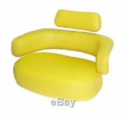 John Deere Yellow 3-Piece Deluxe Steel Cushion & Back Tractor Seat (WithO Bracket)