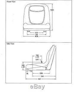 John Deere Yellow Seat For 2210 Compact Tractors With Pivot Style Seat #ni