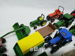 Lot Of 35 1/64 Scale Ertl Tractors And Implements John Deere Ford Case IH