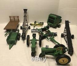 Lot Of John Deere Toy Collectible Tractors & Farming Equipment