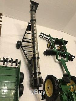 Lot Of John Deere Toy Collectible Tractors & Farming Equipment