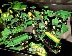 Lot of 13 Mixed ERTL John Deere Metal Die-cast Diecast Tractors Farming+