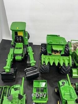 Lot of Ertl John Deere Tractors Various Sizes Some Make Noise/ Light Up