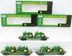 MTH 30-7027 John Deere 3-Car Flatcar Set withTractors MT/Box