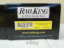 MTH RailKing JOHN DEERE 3-Car Flat Car Set with (2) 4230 Tractors 30-7036 NEW