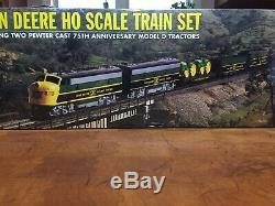 NIB Athearn 1998 John Deere HO scale train set With75th Anniv Model D Tractors