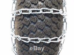 New PAIR 2 Link TIRE CHAINS 20x10.00x8 for John Deere Lawn Mower Tractor Rider